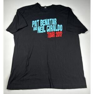 Pat Benatar and Neil Giraldo Shirt XXL Concert Tour 2017 Black Short Sleeve